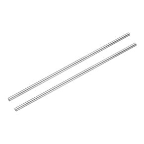 uxcell 2 Pcs Linear Motion Rod Shaft Guide 5mm x 200mm (0.197" x 7.87") Case Hardened Steel Chrome Plated, Metric Linear Rail Rod for 3D Printer, CNC Machine