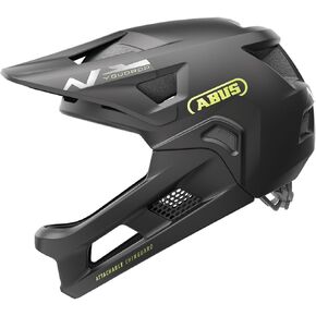 ABUS YouDrop Youth Mountain Bike Helmet - Bicyle Safety Certified, Removable Chin Guard, Designed for Kids