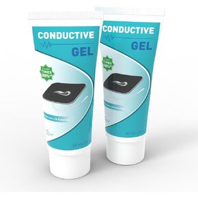 Conductive Gel for TENS Unit Pads, Adhesive Gel, Extend The Life of Your Electrode Replacement Pads for TENS/EMS Units, Muscle Stimulator (65ML-2 PACKS/ 2.2 OZ)
