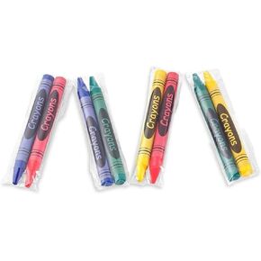 CrayonKing 1,000 Sets of 2-Packs in Cello (2,000 total bulk Crayons) Restaurants, Party Favors, Birthdays, School Teachers & Kids Coloring Non-Toxic Crayons