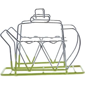 Wire Napkin Stand With Teapot Napkin Holder (Blue)