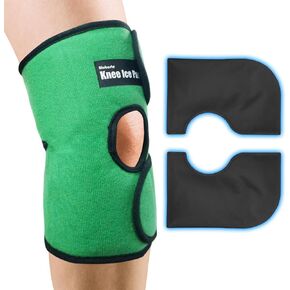 Knee Ice Pack Wrap for Pain Relief, Reusable Gel Compression Brace Ice Wrap for Knee Injuries Replacement Surgery, Hot Cold Therapy Wrap for Arthritis, Meniscus Tear and ACL, Swelling