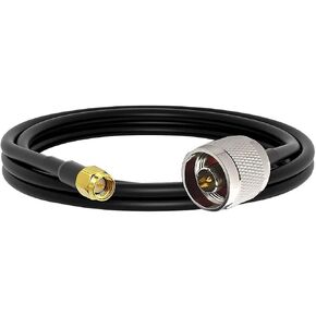 Ultra Flexible SMA to N Cable 15-Meter(49.2 Ft) Low Loss RG58 N Male to SMA Male Antenna RF Coaxial Cable and Two-Way Radio Applications Pure Copper 50 ohm for 3G/4G/LTE/ADS-B/Ham/WiFi/RF Radio