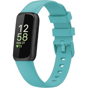Inspire 3 Bands Compatible with Fitbit Inspire 3 Bands for Men Women, Soft Silicone Sport Wristband Strap Band Bracelets for Inspire 3 (Small:5.5""-7.1"" Wrist, Blue)