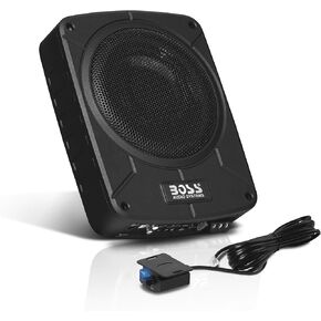 BOSS Audio Systems BAB8 Amplified Car Subwoofer - 800 Watts Max Power, Low Profile, 8 Inch Subwoofer, Remote Subwoofer Control, Great for Vehicles That Need Bass But Have Limited Space