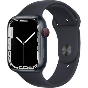Apple Watch Series 7 (GPS + Cellular, 45MM) - Midnight Aluminum Case with Midnight Sport Band (Renewed Premium)
