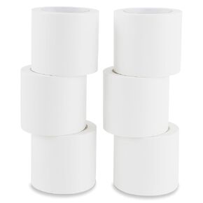 Lichamp 6 Rolls Vinyl Tape, Premium Safety Marking and Traffic Floor Marking Tape, Bundling, Social Distancing, 4 Inch x 36 Yards per Roll, 216 Total Yards, White