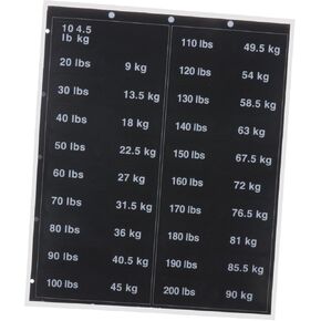 Weight Sticker Labels Weight Stack Labels, Fitness Equipment Weight Tags, Black Background White Number Stickers 10lbs to 200Ibs, Machine Attachment for Indoor Gym Strength Training, Style A
