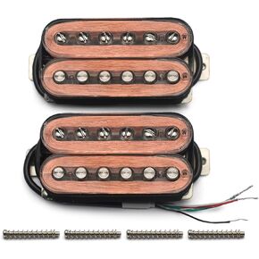 SAPHUE Alnico 2 Electric Guitar Pickup N-50 7-8K/B-52 8-9K Humbucker Alnico II Pickup Double Coil Pickup Guitar parts (Black)