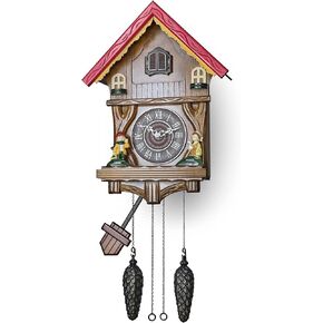 TIMEGEAR Cuckoo Clock with Night Mode and Quartz Movement in Traditional German Style
