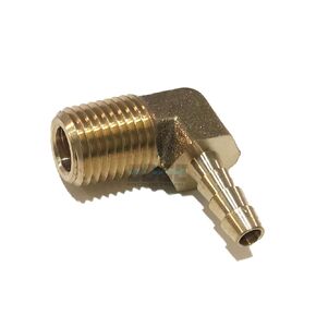 3/16" Hose ID to 1/4" Male NPT MNPT 90 Degree Brass Elbow Fitting Fuel/AIR/Water/Oil/Gas/WOG