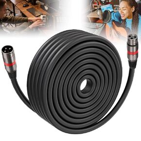 XLR Cables 6FT/1.8M 2 Packs,Bietrun Premium Heavy Duty Balanced Microphone Cable with 3-Pin XLR Male to Female Microphone Cord Connector Compatible with Microphones,Mixer,Speaker Systems,Preamps More