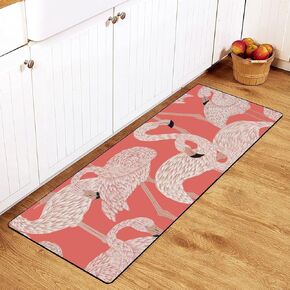 MoBlinko Farm Highland Cow Kitchen Rugs Wild Animal Non Skid Bath Mat 39x 20 Inch Washable Standing Floor Mat Runner Carpet for Bathroom Home Office Farmhouse