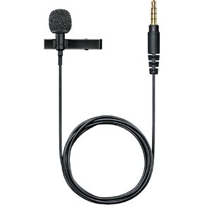 ميكروفون Shure MVL Lavalier لأجهزة iPhone والكمبيوتر اللوحي - مشبك خارجي على ميكروفون صغير على شكل طية صدر السترة لتسجيل الفيديو ومدونات الفيديو مع موصل 3.5 ملم، والزجاج الأمامي، والتركيب وحقيبة الحمل