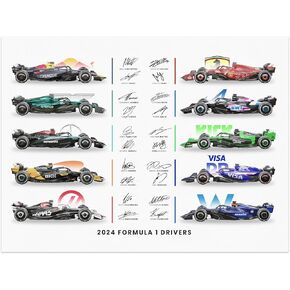 MERI HOME 2024 Teams Formula 1 Poster Wall Art - Limited Edition F1 Car Racing Car Decor - 12x16" Best Gifts For F1 Fans, SPort Car Wall Art Prints - Living Room Or Office Decorations UNFRAMED