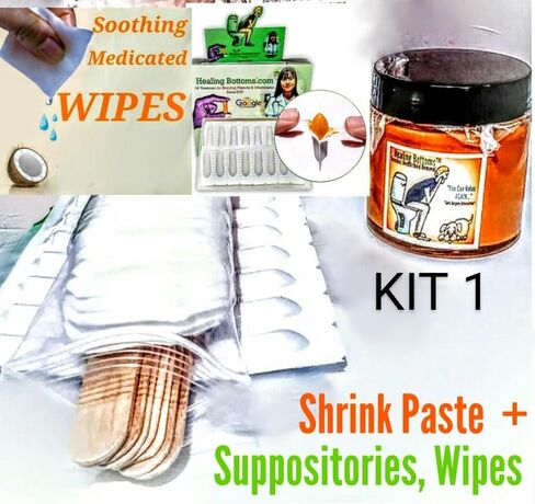 HB Hemorrhoid Shrinking Kit, Suppositories & Wipes! in Saudi Arabia