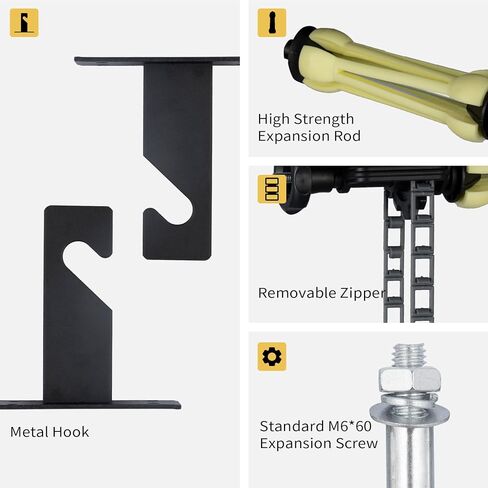 Goshoot Photography 3 Roller Wall Mount Manual Backdrop Support System Set with 6 Expand Bars, 2 Tri-Folding Hooks and 3 Chains for Mounting 3 Backdrops in Kuwait