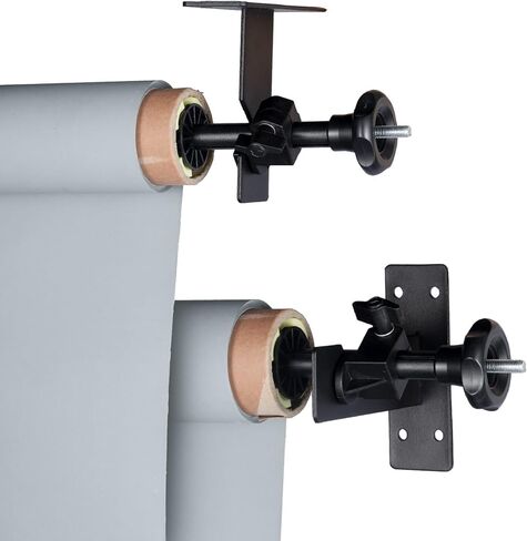 Goshoot Photography 3 Roller Wall Mount Manual Backdrop Support System Set with 6 Expand Bars, 2 Tri-Folding Hooks and 3 Chains for Mounting 3 Backdrops in Kuwait