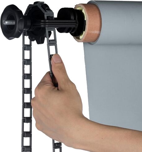 Goshoot Photography 3 Roller Wall Mount Manual Backdrop Support System Set with 6 Expand Bars, 2 Tri-Folding Hooks and 3 Chains for Mounting 3 Backdrops in Kuwait