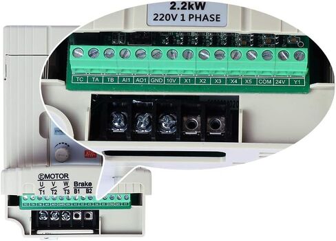 Single Phase to 3 Phase Converter, 1.5KW 2HP VFD 220V 7A Output Variable Frequency Drive Vector Control Inverter for Spindle Motor CNC Speed Control,SVD-ES Series in Saudi Arabia