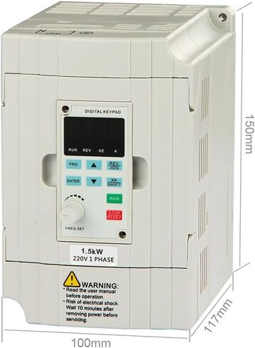 Single Phase to 3 Phase Converter, 1.5KW 2HP VFD 220V 7A Output Variable Frequency Drive Vector Control Inverter for Spindle Motor CNC Speed Control,SVD-ES Series in Saudi Arabia