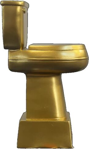 TrophySmack Golden Toilet Fantasy Football Trophy, Loser Award - 11" Trophy with Base in Saudi Arabia
