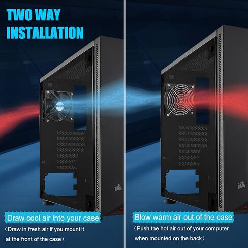 مروحة كمبيوتر هادئة 120 ملم × 25 ملم 12 فولت، مروحة هيكل 120 ملم، مروحة تبريد عالية الاداء in Kuwait