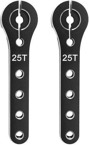 2pcs Servo Horn 56mm Metal 25T Metal Servo Arm Extension Servo Horn for 30-100CC Balsa Airplanes 1/10 RC Crawler Car Boat Futaba HSP Wltoys Axial SCX10 Parts in Saudi Arabia