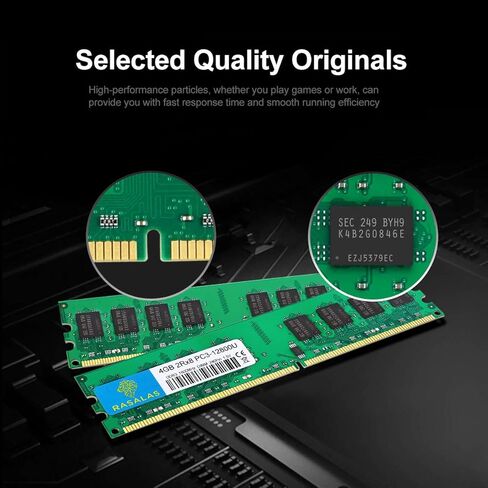 RASALAS 8GB Kit (2 x 4GB) PC3-8500 DDR3 1066 Mhz 1067 MHz 8500s SODIMM RAM ترقية ذاكرة الكمبيوتر المحمول للكمبيوتر المحمول 204PIN 1.5V in Kuwait
