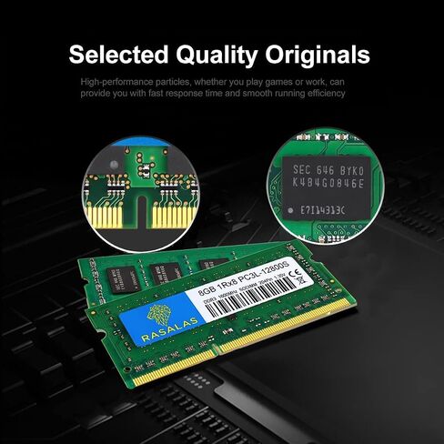 RASALAS 8GB Kit (2 x 4GB) PC3-8500 DDR3 1066 Mhz 1067 MHz 8500s SODIMM RAM Laptop Memory Upgrade for Notebook 204PIN 1.5V Memory in Kuwait