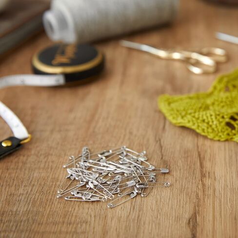 19mm Safety Pins, Small Fastening Pins, Rust Resistant Nickel Plated Steel Set for Crafting, Sewing, Jewelry Making Fabric DIY, Rimming Fastening Clip Button for Garment Hang Tag (Silver 1000Pcs) in Kuwait