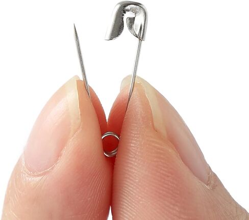 19mm Safety Pins, Small Fastening Pins, Rust Resistant Nickel Plated Steel Set for Crafting, Sewing, Jewelry Making Fabric DIY, Rimming Fastening Clip Button for Garment Hang Tag (Silver 1000Pcs) in Kuwait