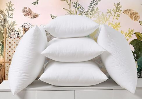 JIEITIVE Throw Pillow Inserts Hypoallergenic Premium Pillow Stuffer Square Form for Decorative Pillow Covers Cushion Bed Couch Sofa Set of 1-18 x 18 Inches in Kuwait