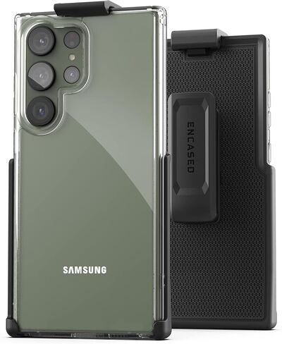 Encased Magnetic Belt Case Set Designed for Samsung Galaxy S23 Ultra with Holster Clip - Compatible with MagSafe (Clear) (S23 Ultra 6.8-inch 2023) in Kuwait