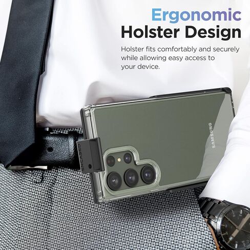 Encased Magnetic Belt Case Set Designed for Samsung Galaxy S23 Ultra with Holster Clip - Compatible with MagSafe (Clear) (S23 Ultra 6.8-inch 2023) in Kuwait
