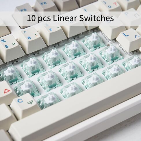 Gateron Magnetic Jade Switches Linear Switches Silent Mechanical Switches Factory Pre-lubed Switches for Mechanical Keyboard(10) in Saudi Arabia