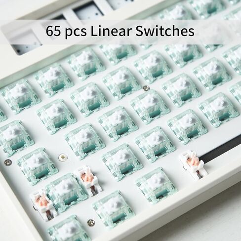 Gateron Magnetic Jade Switches Linear Switches Silent Mechanical Switches Factory Pre-lubed Switches for Mechanical Keyboard(10) in Saudi Arabia