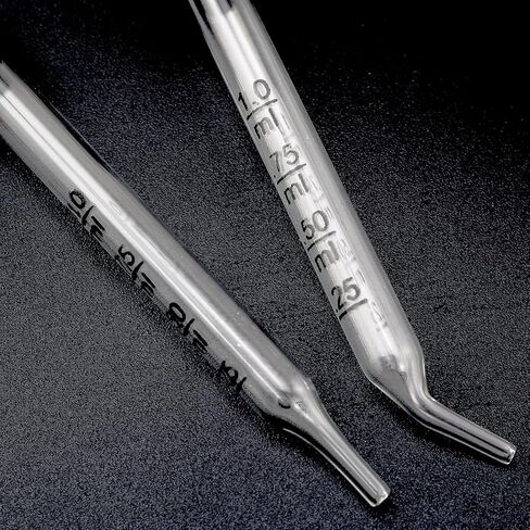 Comfort Axis Calibrated 1ml Glass Bent & Straight Tip Eye and Medicine Droppers, 12 Pack in Saudi Arabia
