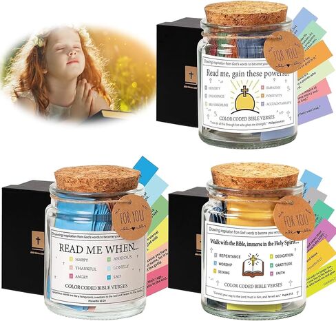 The Hope Jar Bible Verses,Bible Verses In a Jar,Read Me When Bible Verses Jar,Glass Prayer Jar with 90 Coloring Scriptures,Prayer Jar Bible Jar Bible Verses for Emotions and Feelings (A) in Saudi Arabia