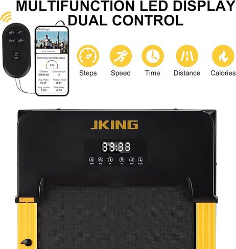 جهاز سير للمشي مع انحدار تلقائي بنسبة 9% 5° 9 مستويات، جهاز مشي تحت المكتب، جهاز مشي للركض أوتوماتيكي مع جهاز تحكم عن بعد وشاشة LED، جهاز مشي محمول بقوة 2.5 حصان in Kuwait