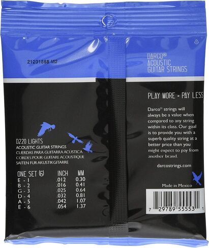 مارتن جيتار داركو اكوستيك D220، 92/8 فوسفور برونزي، أوتار جيتار خفيفة الوزن in Kuwait