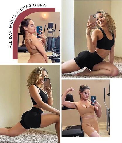 حمالات صدر رياضية بدون خياطة عالية التأثير للنساء من طراز Racerback، قمصان بدون أكمام للجري والتمرين in Kuwait