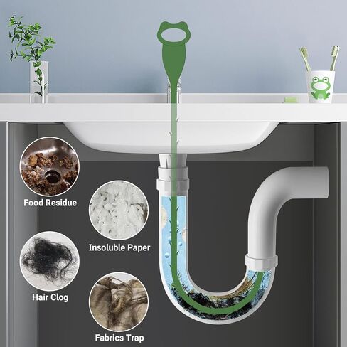 27 Inch Drain Snake Clog Remover 6 Pack, Drain Hair Catcher Sink Snake Drain Cleaner Drain Auger Removal Tool for Shower Kitchen Sink Bathroom Tub Sewer in Saudi Arabia