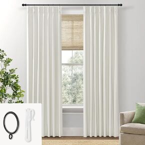 Modern Curtains 84 Inch Length 2 Panels Set,Faux Linen Blackout Tan Beige MidCentury MCM Muslin Tweed Curtain Sizes Chart More Than 84 Inch Pleated to 86 Inches Long,Cortinas Blackout Para Dormitorio