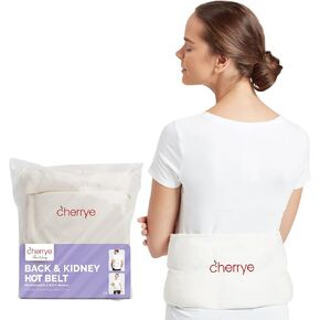 Heating Kidney and Back Belt with Rye - Microwavable- Rye/Stone/Seed Belt, Natural Muscle Pain and Stress Relief, Warm Compress Wrap, Kidney and Back Pain Therapy