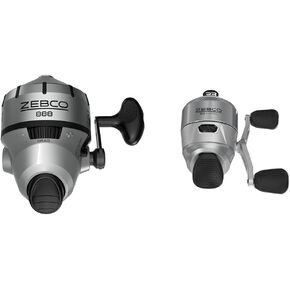 Zebco 888 Spincast Fishing Reel, Size 80 Reel, Changeable Right- or Left-Hand Retrieve, Built-in Bite Alert, 2.6:1 Gear Ratio, Pre-spooled with 25 lb Zebco line, Silver