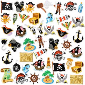 Hotop 48 Pcs Camping Theme Iron on Patches Adventure Outdoor Patch Mountain Backpacking Sew on Patches Embroidered Patches for Jeans Jackets Clothes Backpack Cap DIY Crafts Sew Making