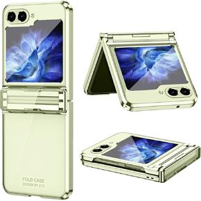 LONTECT for Galaxy Z Flip 5 5G Case Shockproof Slim Thin Full Body Protective Rugged Hard PC Cover Case for Samsung Galaxy Z Flip 5 2023,Gold