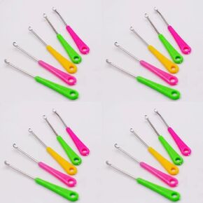 20 Pcs Color Random Earwax Cleaners, Portable Curette Earpick, Ear Care Ear Wax Removal Tools, Mini Ear Spoon Ear Cleaning Tools Color Random Earwax Removal Products