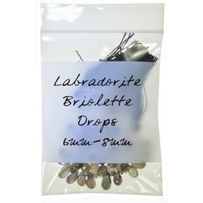 Dazzling Displays 100-Pack 4 Mil Transparent Small Plastic Clear Resealable Poly Bags (3 x 4 Inch) with Writable White Block - Ideal for tiny items like beads, jewelry, and other small parts.